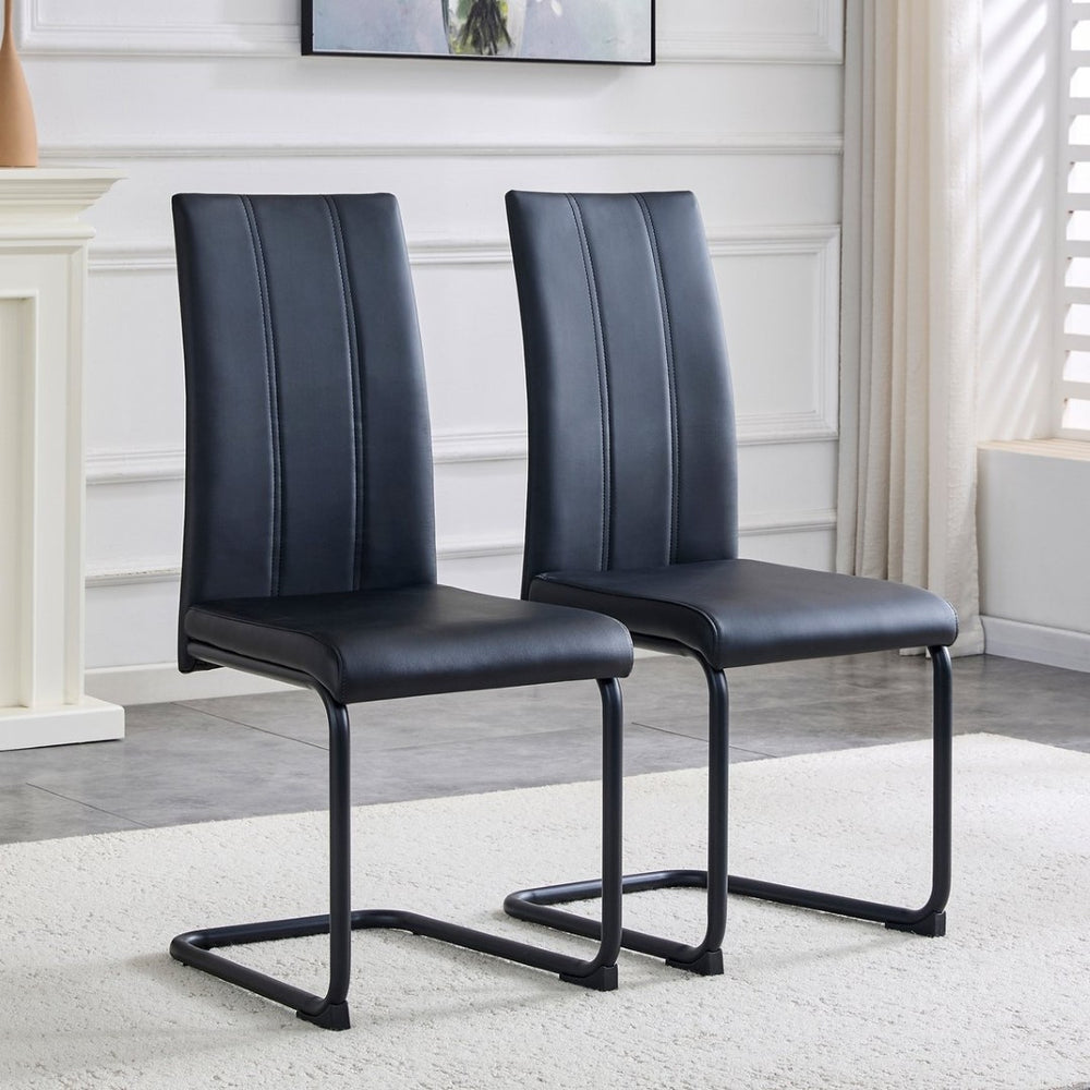 English Elm A Set of 2 Crocodile Embossed Pvc Barstools with Crystal Clasp Detail for Home Bars Black W3875P381634