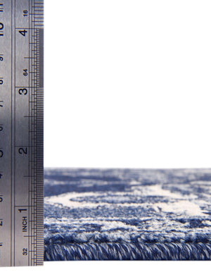 Unique Loom La Jolla Cathedral Machine Made Geometric Rug Blue, Ivory/Light Blue/Navy Blue 7' 10" x 7' 10"