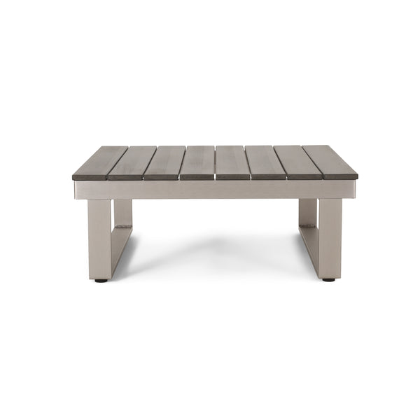 English Elm Christopher Knight Home® - Sterling Modern Corner & Coffee Table – Durable Aluminum, Khaki Finish, Versatile For Small Spaces 68939.00GRY