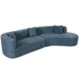 English Elm Modern Large 2-Piece Sectional Sofa With 3 Pillows,For Living Room, Bedroom