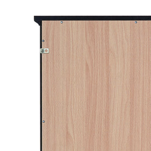 English Elm 67.2" Tall Bathroom Storage Cabinet with Tempered Glass Doors, Adjustable Shelves, Soft-Close Hinges and Anti-Tip Safety Black N729P310006B