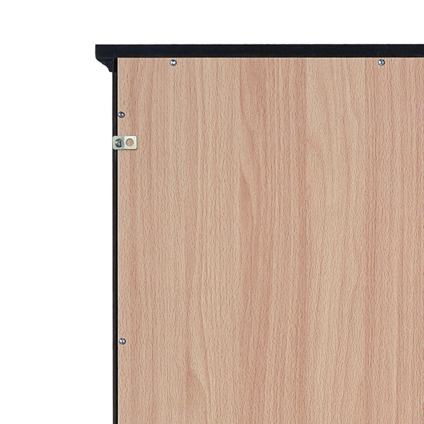 English Elm 67.2" Tall Bathroom Storage Cabinet with Tempered Glass Doors, Adjustable Shelves, Soft-Close Hinges and Anti-Tip Safety Black N729P310006B