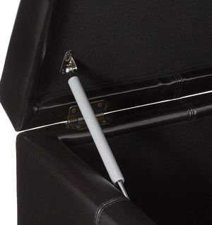 English Elm Christopher Knight Home® - 35inch Tufted Storage Ottoman Bench with Birch Legs, Espresso Square Footstool with Ample Space 73426.00PU