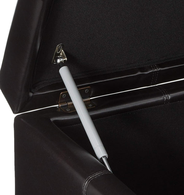 English Elm Christopher Knight Home® - 35inch Tufted Storage Ottoman Bench with Birch Legs, Espresso Square Footstool with Ample Space 73426.00PU