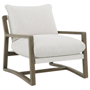 English Elm O'brien Boucle Accent Chair with Ash Wood Frame for Modern Living Rooms B062P441321