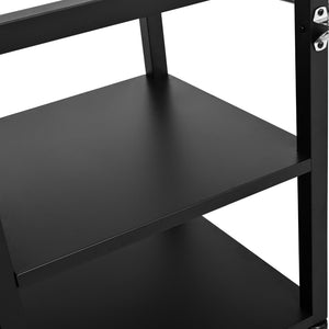 English Elm K&k Stainless Steel Outdoor Grill Cart with Cabinet Drop Leaf and Swivel Casters N707P397500B