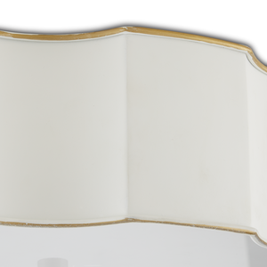 Wexford White Flush Mount Light Fixture - Elegant Metal Design with Opaque Acrylic Diffuser