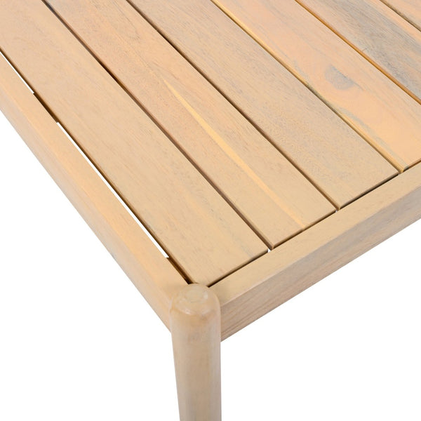 English Elm Outdoor Solid Acacia Slatted Coffee Table Patio Deck Low Profile Teak Finish N768P361446L