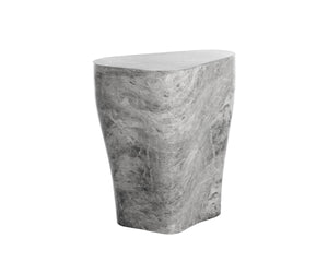 Sunpan DALI End Table - Compact Grey Marble-Look Accent Table for Modern Living Spaces & Versatile Use 108567