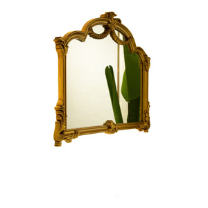English Elm 35'' VITI Mirror Baroque Revival with Ornate Gold PU Frame, Backlit LED, Elegant Bathroom Accent W2615P346494