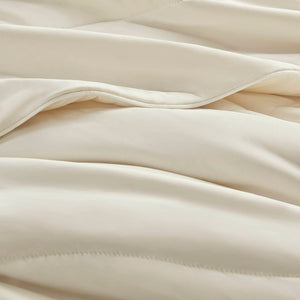 English Elm 1-piece Reversible Tencel Fill Comforter with Sculptural Weave for Full Queen Beds Ivory B035P408275