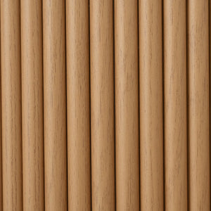 English Elm [Assembly Wooden TV Stand & Coffee Table Set with Fluted Sliding Doors, Golden Handles, Cable Management, Farmhouse Appeal Natural N721S000053D