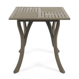 Christopher Knight Home® - Noble House - Hermosa Outdoor Acacia Wood Square Dining Table, Gray