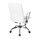 OSP Home Furnishings Faux Leather Chair White