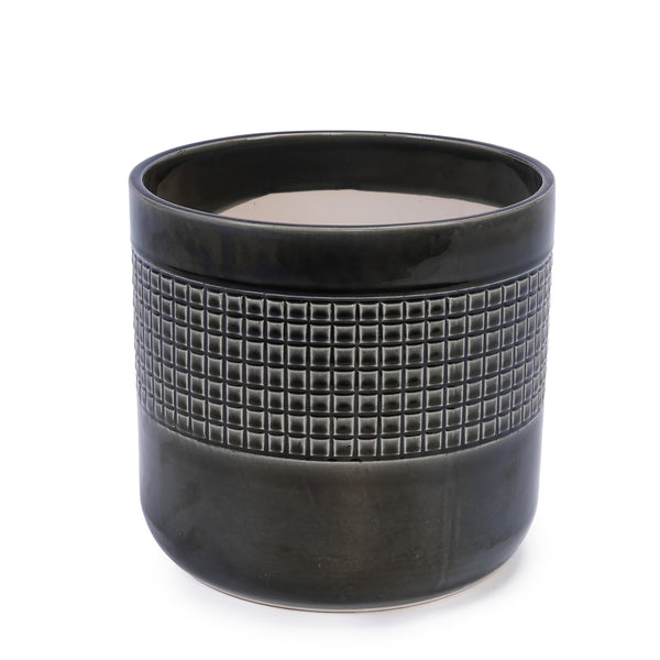 English Elm 3 Pieces Ceramic Flowerpot Set - Modern Handcrafted Planters For Indoor/Outdoor Elegance & Style W3273P322258