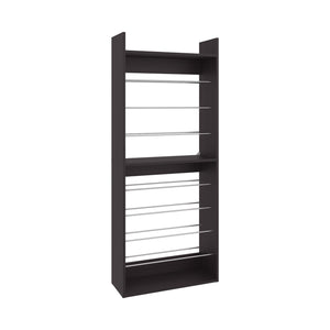 English Elm Ronald 10-Tier Slim Shoe Organizer, Vertical Freestanding Storage for 20 Pairs, Kronos Wengue Finish B200P335359