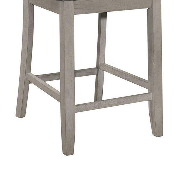 English Elm Farmhouse Swivel Barstools with X Back Solid Wood Frame for Kitchen Islands Set of 2 B056P416837