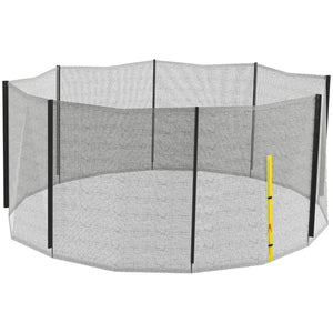 English Elm Soozier 14ft Round Trampoline Replacement Enclosure Net with Zippered Pe Mesh Guard W2225P200470