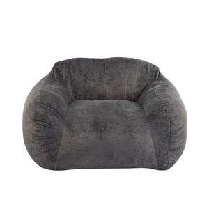 English Elm Christopher Knight Home® - Sezze Gray Faux Fur Bean Bag Chair - Shredded Memory Foam, Hypoallergenic, Space-Saving Comfort N775P265552G