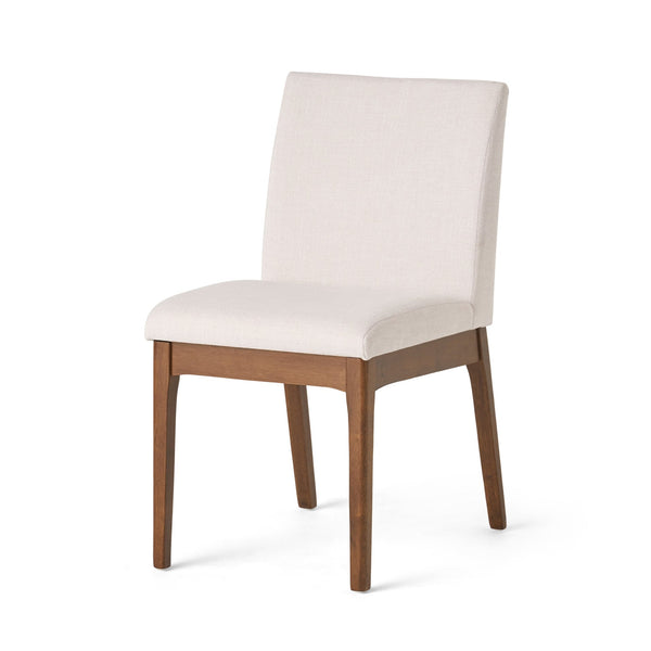English Elm Christopher Knight Home® - DINING Chair with Upholstered Fabric Seat and Sleek Wood Legs — Compact Modern Comfort & Style Light beige 58924.00WNT