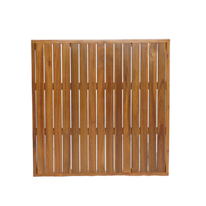 English Elm Christopher Knight Home® - Outdoor Acacia Wood Bar Table with Slatted Top and Tapered Legs, Weather-Resistant Hardwood Design Teak 43 L x 35.5 W x 7 H N776P285371T