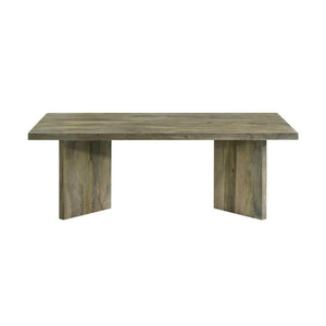 English Elm Rectangular Solid Wood Coffee Table - Elegant Mango Brown, Versatile Design For Modern & Rustic Homes B016P373136-GIGA
