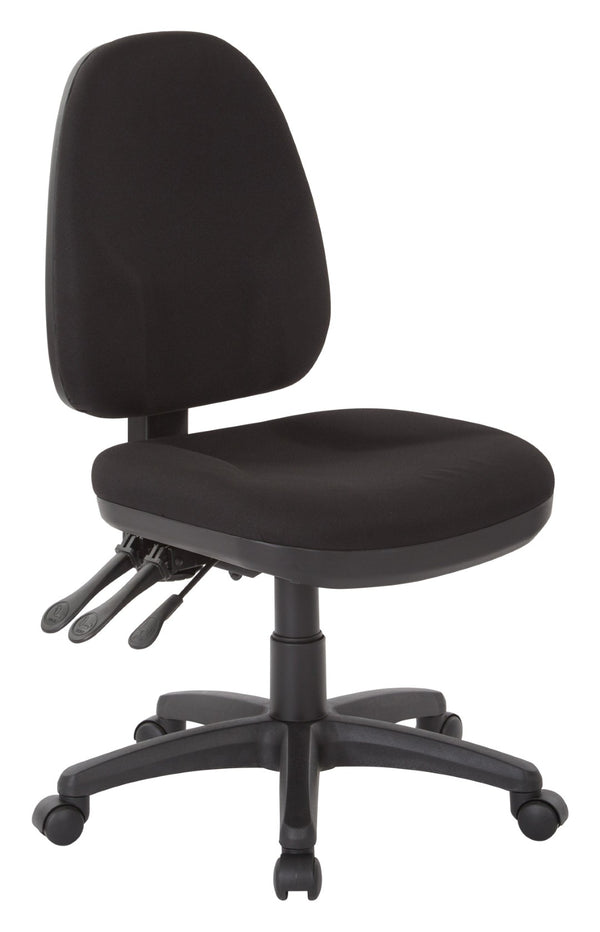 OSP Home Furnishings Dual Function Ergonomic Office Chair with Lumbar Support and Pneumatic Height Adjust 36420-231