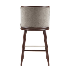 English Elm Evalyn Contemporary Textured Chenille Barstool With Durable Beech Wood Legs For Stylish Comfort B365P398061