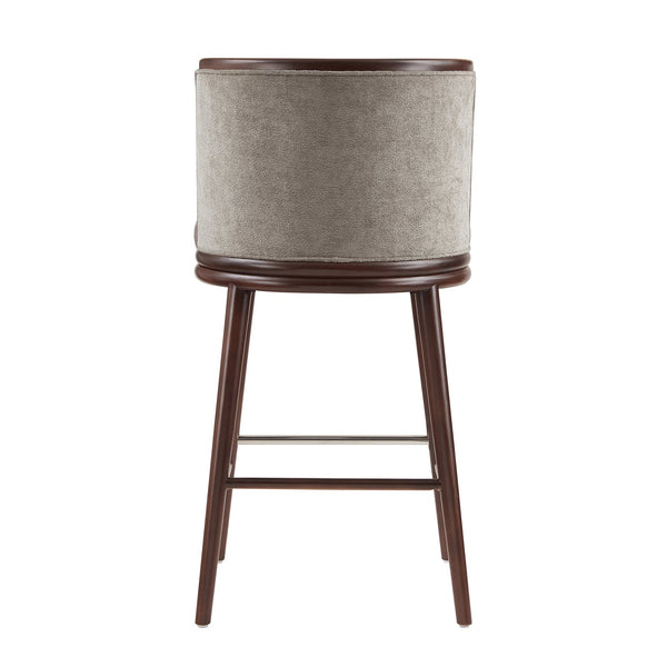English Elm Evalyn Contemporary Textured Chenille Barstool With Durable Beech Wood Legs For Stylish Comfort B365P398061