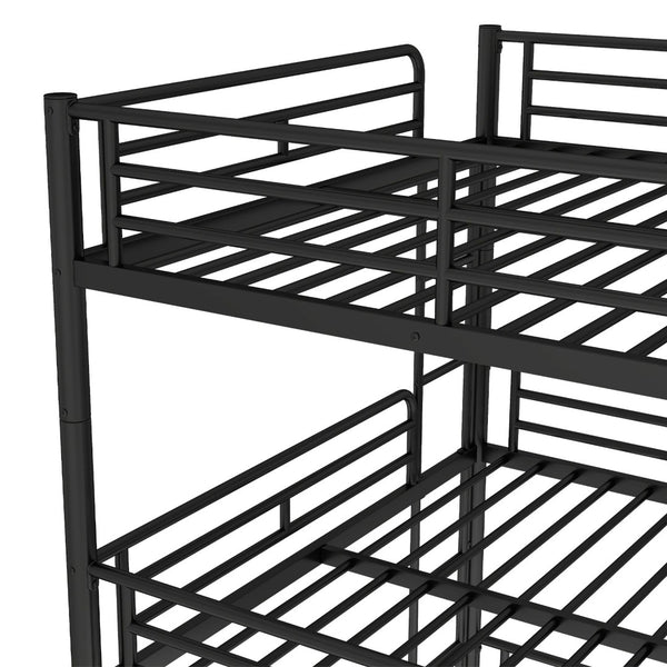 English Elm Twin Xl Solid Pine Loft Bed with Built-in Led Lighting and Storage Shelves Black W1580S00582