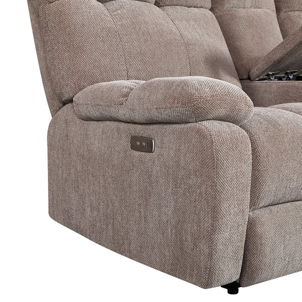 English Elm Liyasi Dual OKIN Motor Power Recliner Sofa 2-Seater with Infinite Position Lock, 300lb Capacity, Modular W820S00061