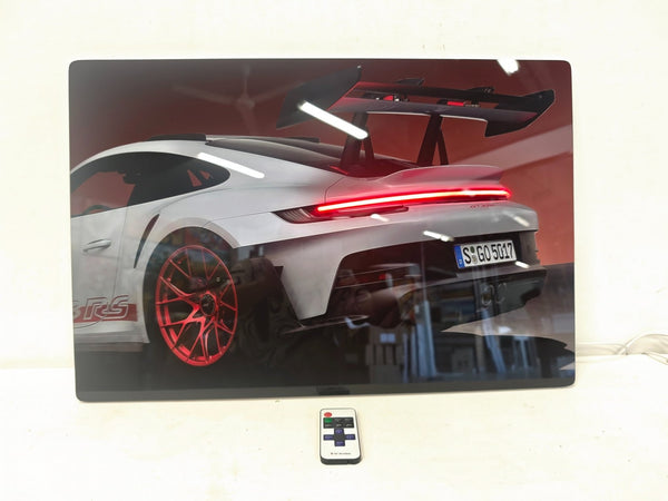 English Elm 16X10 Sports Car Led Wall Art – Modern Acrylic Light Up Picture With Remote For Home & Garage Decor T3976P383251