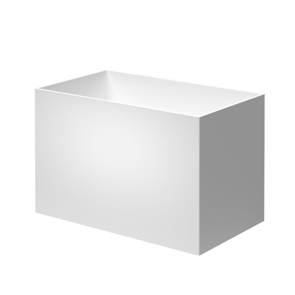 English Elm 47 Inch Oval Freestanding Stone Resin Soaking Tub Matte White Spa Bath W3034P279506