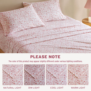 JLA Home Intelligent Design - 100% Cotton Flannel Sheet Set – Ultra-Soft 135gsm Pigment Print for Warmth, Breathable Comfort & Lasting Color Holiday Doodles ID20-2508