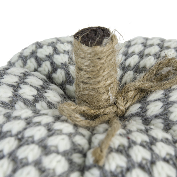 English Elm Set of 4 Velvet Mini Pumpkins in Mesh Bag for Fall Tablescapes, Mantel & Thanksgiving Decor (12) Gray W2078P246685