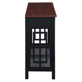 OSP Home Furnishings Oxford Foyer Table Black Frame / Cherry Top