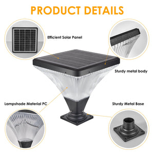 English Elm 15" Solar Outdoor Post Light LED with Remote, Dimmable Timer & Weatherproof Design for Garden Pathway W1340P181973