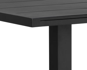 Sunpan Merano Bar Table - Modern Sleek Design with Durable Powder Coated Aluminum for Indoor and Outdoor Use Black