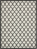 Unique Loom Outdoor Trellis Tulsa Machine Made Geometric Rug Black, Ivory 9' 0" x 12' 2"