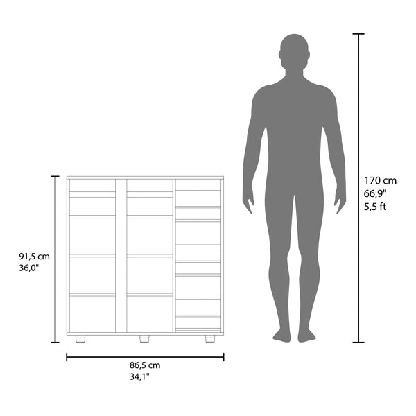 English Elm Houck 3-Tier Shoe Rack White — Compact Engineered Wood Organizer for Shoes, Boots, Bags & Entryway Storage B200P374501