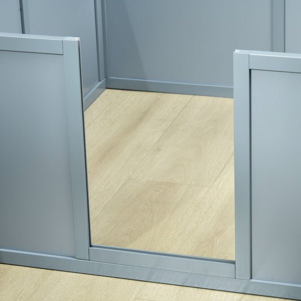 English Elm Pawhut Whelping Box For Dogs - Safe, Spacious Puppy Pen With Ventilation & Removable Doors, Gray W2225P217620-GIGA