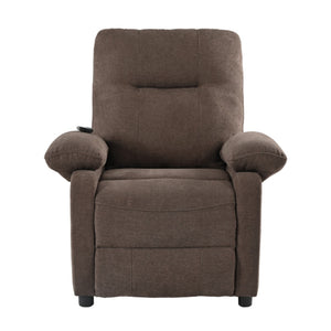 English Elm 019-160°recliner Plush Chenille Push Back Chair with Massage Heating for Seniors Brown W2636P286682