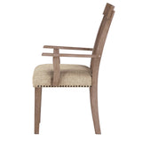 English Elm Beige and Maple Padded Arm Chair (Set Of 2)