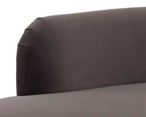 Sunpan Cassey Bench – Contemporary Curved Design with Gold Stainless Steel Base for Stunning Home Appeal Meg Ash