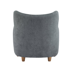 English Elm Christopher Knight Home® - Lucia Velvet Wingback Armchair with Pocket Spring Cushion, Mid-Century Birch Legs, Luxe Comfort Dawn Grey 31.5 L x 30.75 W x 30.5 H N776P205426K