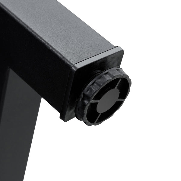 English Elm Table And Chair Set - Modern 71" White Grain Dining Table With Storage & 8 Stylish Black Pu Chairs W1151S04269-GIGA