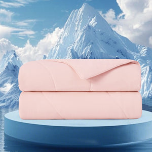 English Elm 1-piece Queen Cooling Comforter Nylon Spandex Shell Wave Quilted Breathable Lightweight Fill Pink B035P408417
