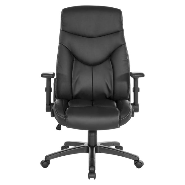 OSP Home Furnishings Exec High-back Bonded Leather Office Chair with Lumbar Support and Ergonomic Flip Arms EC90200-EC3