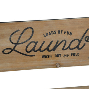 English Elm 20x14x20" Wooden Accordion Laundry Rack with 3 Bars & 5 Hooks for Towels Robes Compact Organizer W2078P223127