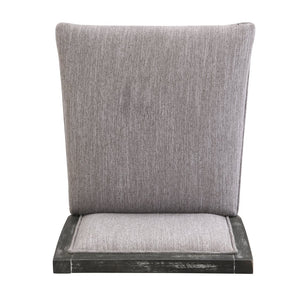 English Elm Christopher Knight Home® - 30.5 Inch Bar Stools Set of 2 with Upholstered Fabric Seats, Rubberwood Frame, 30.5" Height, 300 lb Capacity Black+Grey N780P192217B